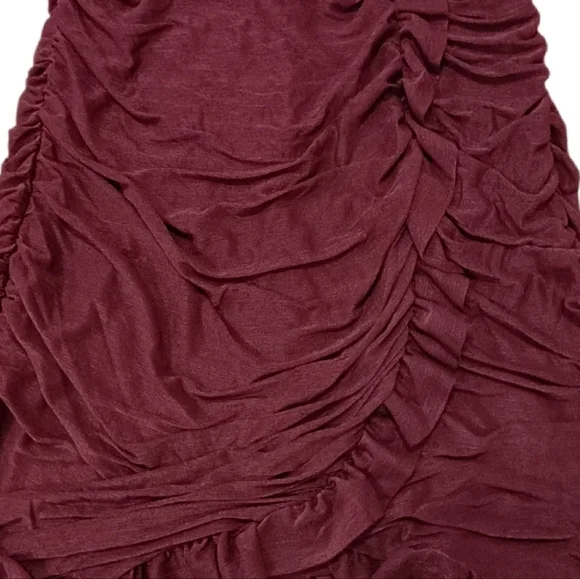 Wild Fable Burgundy Ruched Dress - Picture 4 of 4